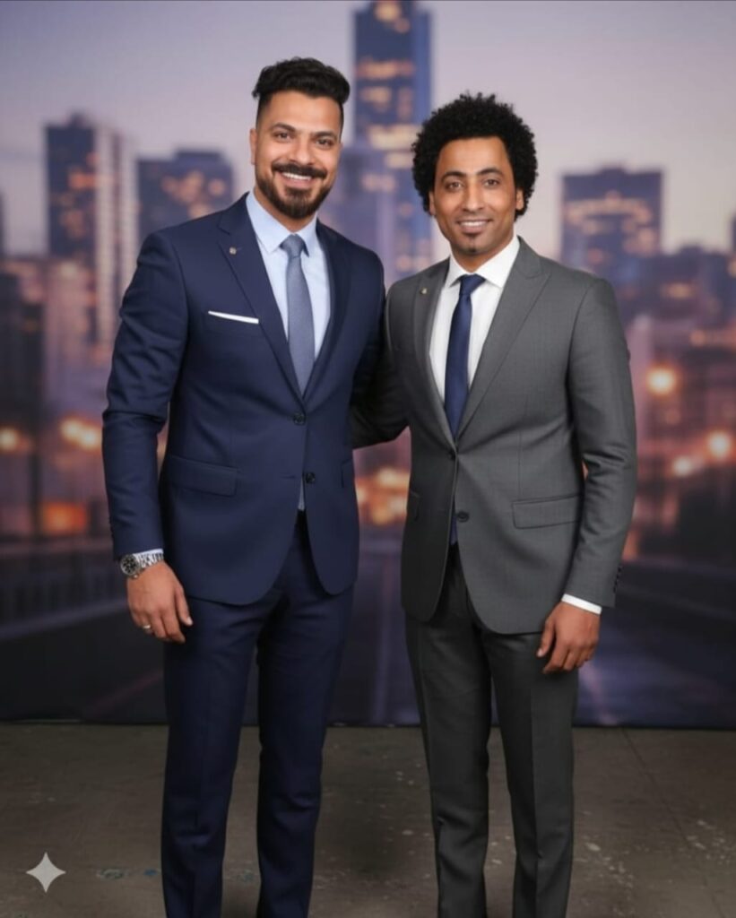 المخرج أحمد بوجي والفنان مصطفى أبو سريع