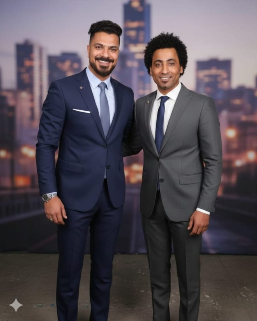 المخرج أحمد بوجي والفنان مصطفى أبو سريع