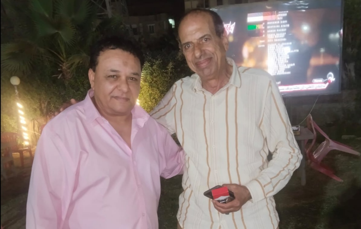 رجل الأعمال إبراهيم عبد المقصود والفنان محمد الصاوي